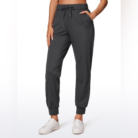 CRZ YOGA Dark Gray Drawstring Elasticized Waist Joggers - Picture 1 of 15
